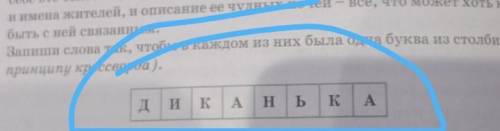 бЬТЬ Сне. Запиши слова так, чтобы в каждом из них была одна буква из столбика принципу кроссворда).