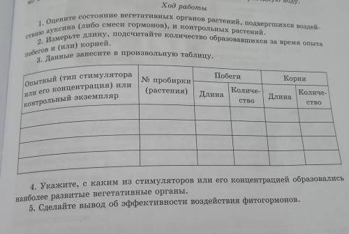 Лабораторная работа 6 Исследование влияния ауксина на растения