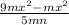 \frac{9mx^{2}-mx^{2} }{5mn}