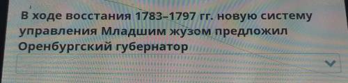 В ходе восстания 1783-1797 гг. новую систему управления младшим жузом предложил Оренбургский губерна