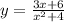 y= \frac{3x+6}{x^{2}+4 }