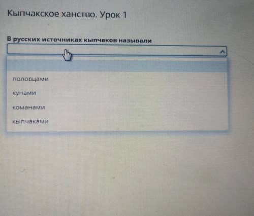 Кыпчакское ханство. Урок 1 В русских источниках кыпчаков называли — Назад и проверить