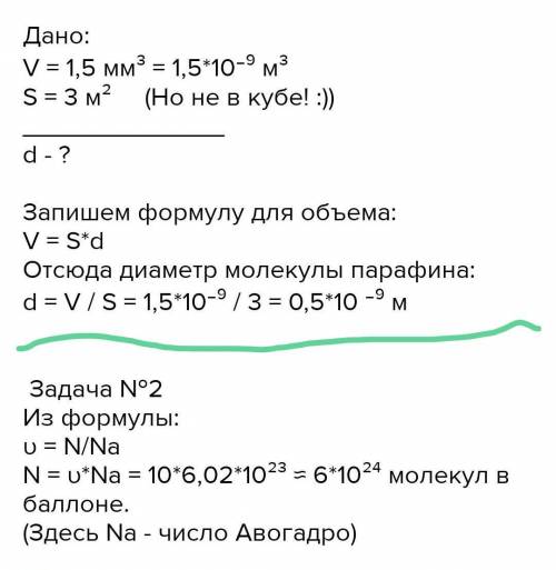 Кусочек парафина объемом 2 мм3 бросили в горячую воду. Он расплавился и образовал на поверхности вод