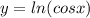 y=ln(cosx)