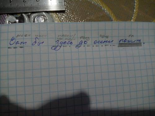 Синтаусический оазбор предложения Вам бы здесь до осени пожить