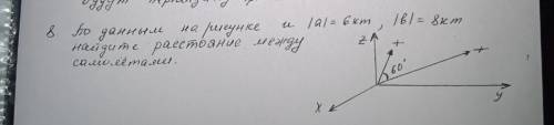 По данным на рисунке и |а|=6 км,|в|=8км.Найдите расстояние между самолётами