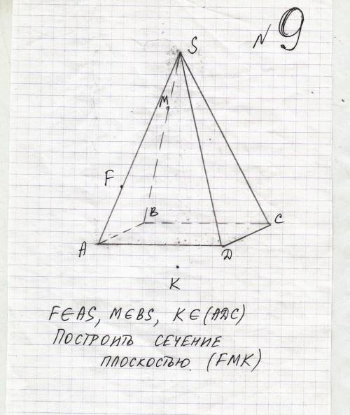 Построить сечение плоскостью FMK