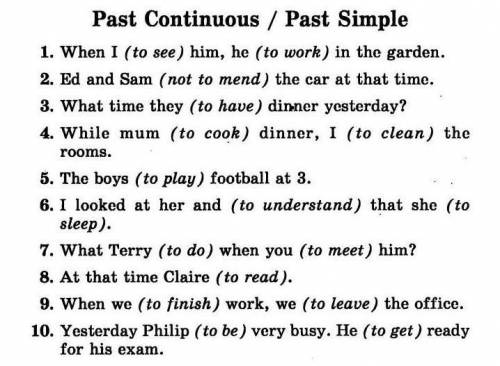 Past Continuous / Past Simple