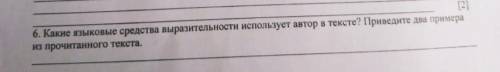 какие языковые средства выразительности использует автор в тексте приведите два примера из прочитанн