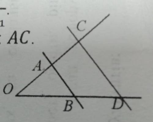 Дано:AB II CD, OB = 4см, BD =8см ,OA = 3см знайти: AC