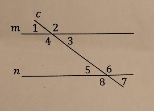 На рисунку m|| n, с- січна. Кут 2 в чотири рази більший за кут 7. Знайти всі кути (з поясненням)
