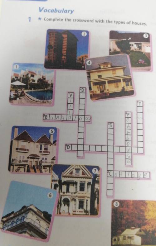 Complete the crossword with the types of houses.