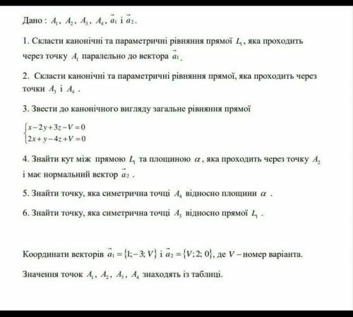 А1 ( 0; 5; 0 ), А2 ( 2; 3; -4 ), А3 ( 0; 0; -6 ), А4 ( 0; 0; 2 ) V-12