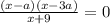 \frac{(x - a)(x - 3a)}{x + 9} = 0