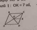 ABCD - точка пересечения диагоналей параллелограмма AC և BD. ОК = 7 см, OKI|AD а) AD = б) CD: KD =