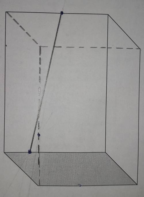 Постройте сечение параллелепипеда по 3 точкам! 1 линия уже построена