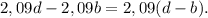 2,09d-2,09b=2,09(d-b).