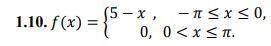 Разложить в ряд Фурье периодическую (с периодом w = 2pi) функцию f(x), заданную на отрезке [-pi;pi]