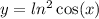 y = ln^{2} \cos(x)