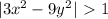 |3x^{2} -9y^{2} | \ \textgreater \ 1