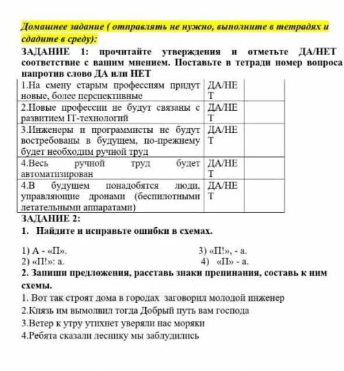 и ищо задания 1 и задания 2 выполнить текст на таблицуПять профессий, названных самыми уникальными В