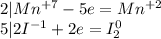 2|Mn^{+7}-5e=Mn^{+2}\\5|2I^{-1}+2e=I_2^0