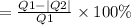 КПД = \frac{Q1 - |Q2| }{Q1} \times 100\% \\