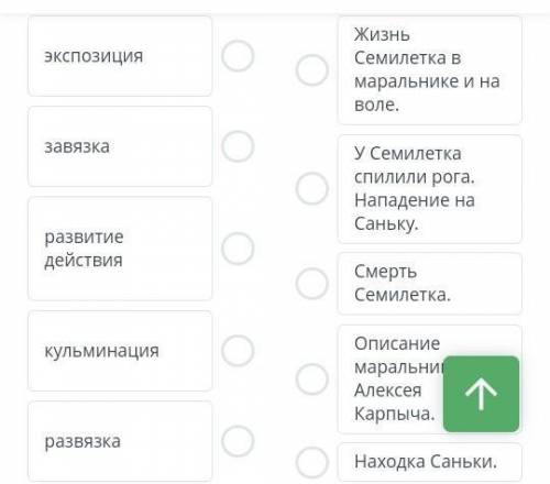 Анализ сюжета и композиции рассказа А.Новосёлова Установи соответствие. Одному элементу соответствуе