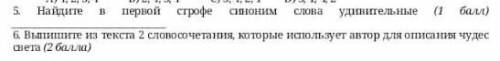 Найдите в первой строфе синоним слова удивительные пожолустааа