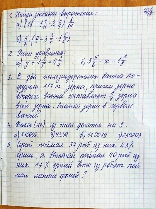 решить дз по математике 6 класс (дроби)