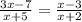 \frac{3x - 7}{x + 5} = \frac{x - 3}{x + 2} \\