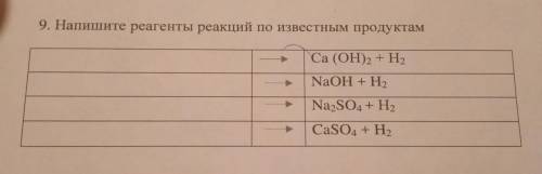 Напишите реагенты реакций по известным продуктам