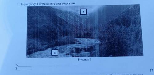 По рисунку 1 определите вид вод суши.А В