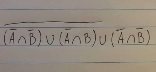 Потрібно спростити вираз алгебри множин(дискретна математика)