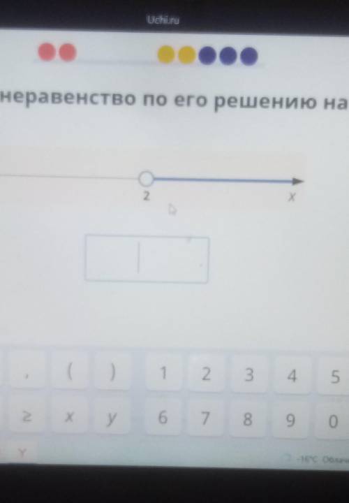 решитьЗапиши неравенство по его решению на оси