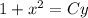 1+x^2=Cy