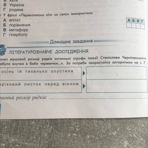 заделать задания Віршований розмір вірша Забула внучка в баби черевики