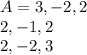 A={3, -2, 2}\\\ {2, -1, 2}\\{2, -2, 3}