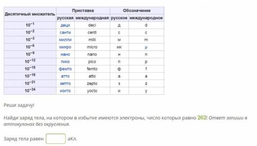 Прочитай информацию! Международная система единиц (СИ) рекомендует следующие приставки для обозначен