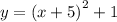 y = (x + 5{)}^{2} + 1