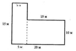 Найдите площядь фигуры на рисунке (все углы прямые)