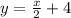 y = \frac{x}{2} + 4