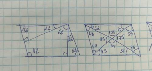 Здравствуйте определить все углы параллелограмма Знаю свойства и признаки, но почему-то не получаетс