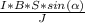 \frac{I*B*S*sin(\alpha )}{J}