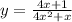 y=\frac{4x+1}{4x^2+x}