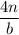 \dfrac{4n}{b}