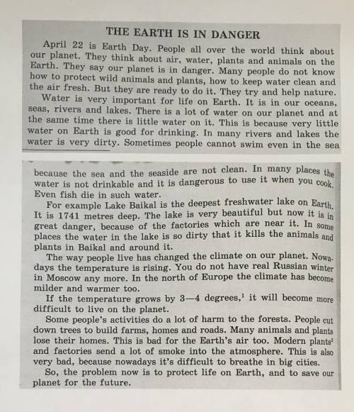написать 10 предложений об экологических проблемах на Земле на английском по этому тексту