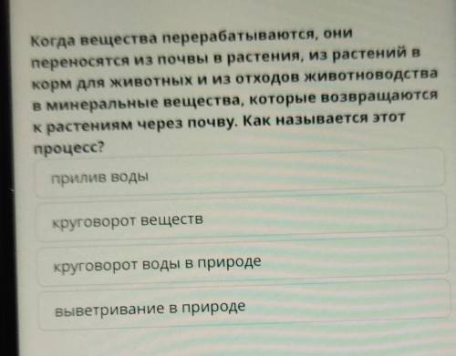 Когда вещества перерабатываются, они переносятся из почвы в растения, из растений в корм для животны