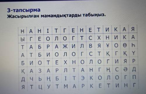 Жасырылған мамандықтарды тыбыныз