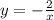 y = - \frac{2}{x}